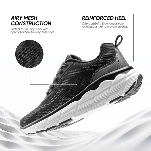 [ActiveHarmony] Women's Lifestyle Sneakers - BLACK - 5